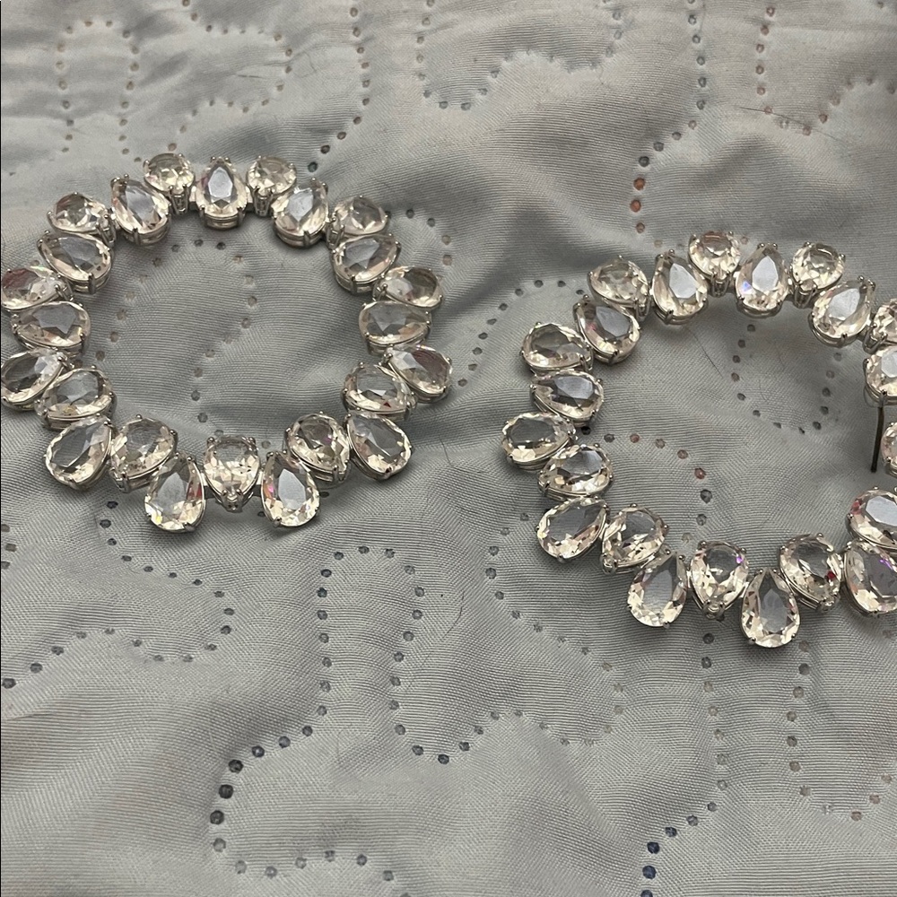 Swarovski Elegant Silver Crystal Earring Set